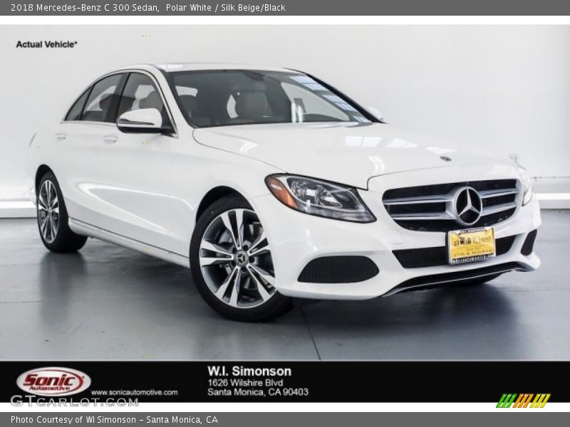 Polar White / Silk Beige/Black 2018 Mercedes-Benz C 300 Sedan
