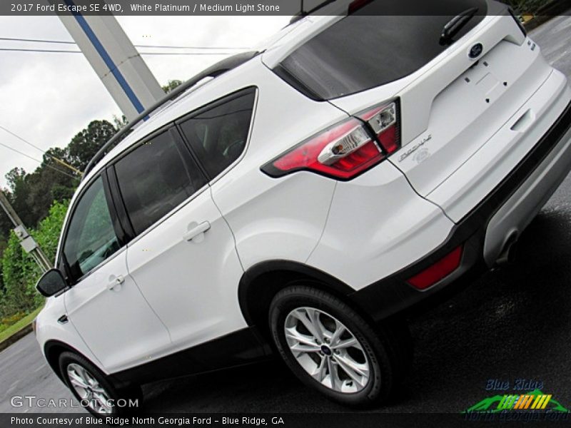 White Platinum / Medium Light Stone 2017 Ford Escape SE 4WD