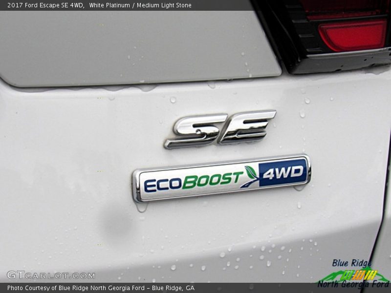 White Platinum / Medium Light Stone 2017 Ford Escape SE 4WD