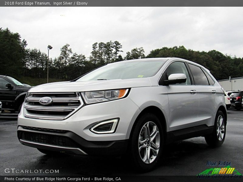 Ingot Silver / Ebony 2018 Ford Edge Titanium