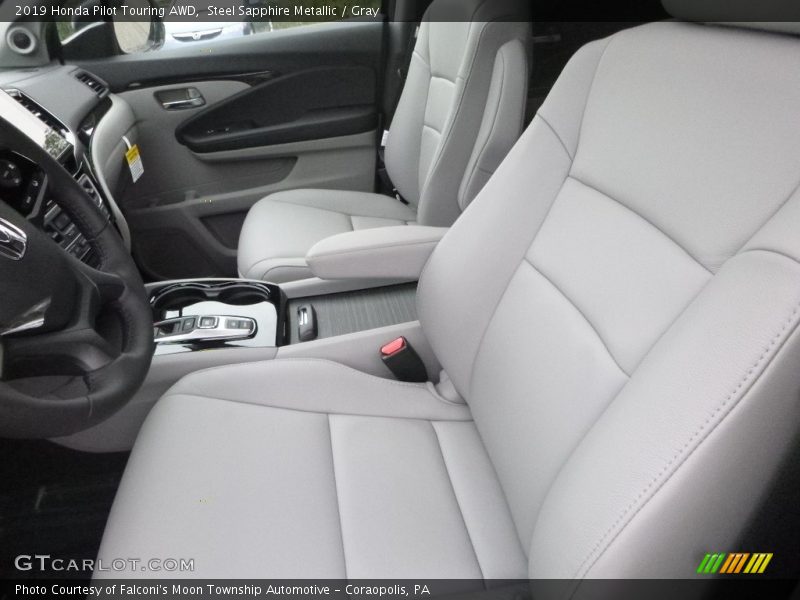 Steel Sapphire Metallic / Gray 2019 Honda Pilot Touring AWD