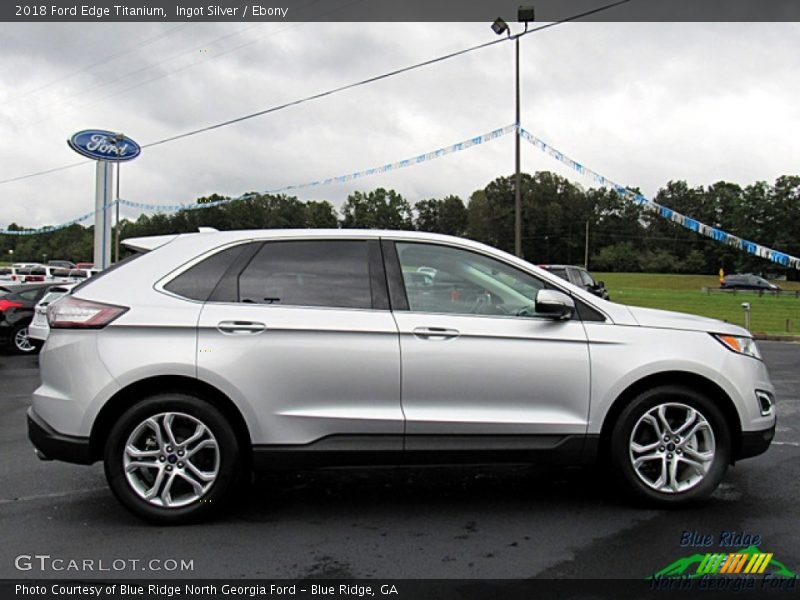 Ingot Silver / Ebony 2018 Ford Edge Titanium
