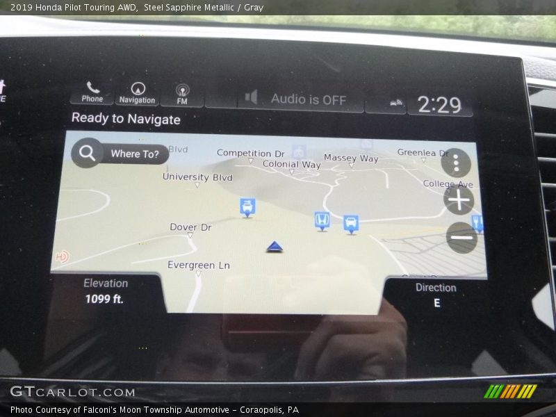 Steel Sapphire Metallic / Gray 2019 Honda Pilot Touring AWD
