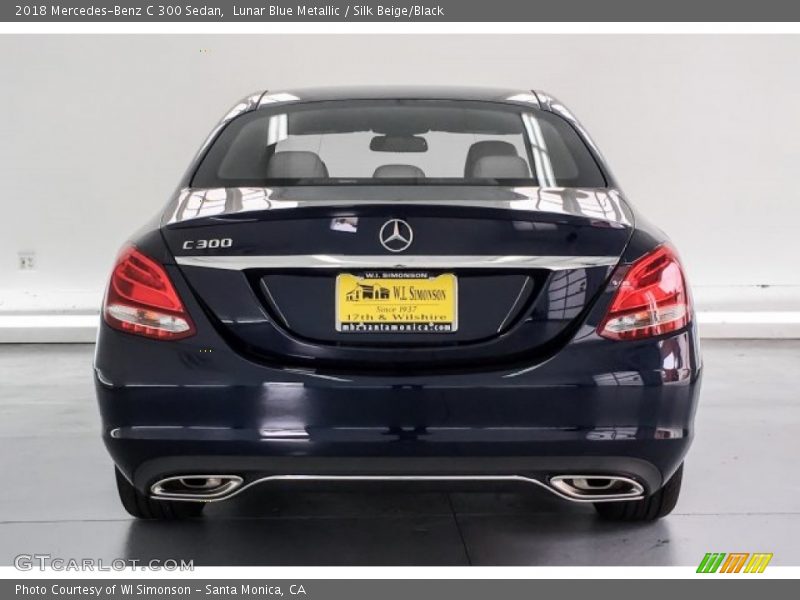 Lunar Blue Metallic / Silk Beige/Black 2018 Mercedes-Benz C 300 Sedan