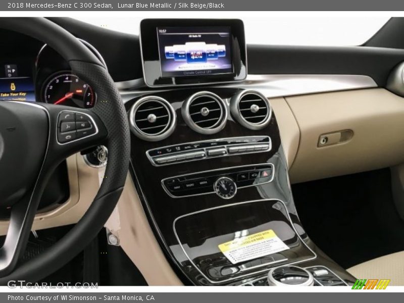 Lunar Blue Metallic / Silk Beige/Black 2018 Mercedes-Benz C 300 Sedan