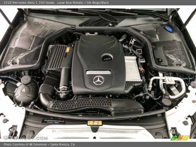 Lunar Blue Metallic / Silk Beige/Black 2018 Mercedes-Benz C 300 Sedan
