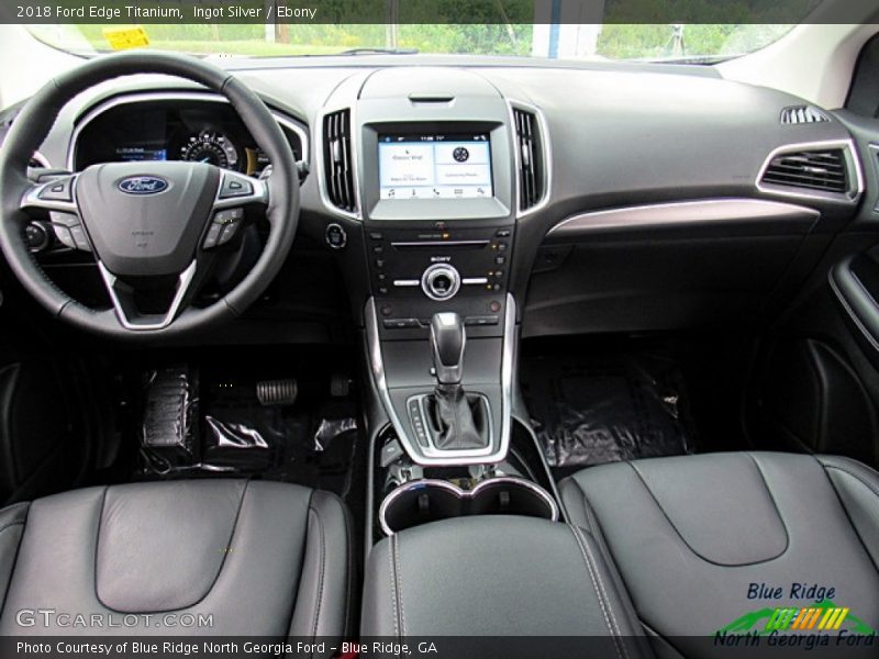 Ingot Silver / Ebony 2018 Ford Edge Titanium