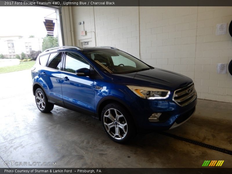 Lightning Blue / Charcoal Black 2017 Ford Escape Titanium 4WD