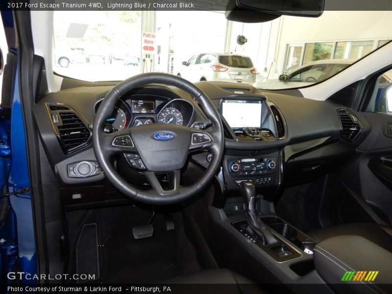 Lightning Blue / Charcoal Black 2017 Ford Escape Titanium 4WD