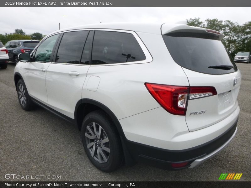 White Diamond Pearl / Black 2019 Honda Pilot EX-L AWD