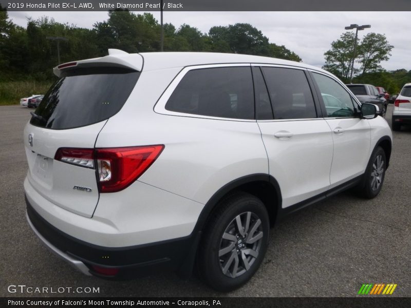 White Diamond Pearl / Black 2019 Honda Pilot EX-L AWD