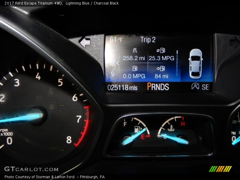 Lightning Blue / Charcoal Black 2017 Ford Escape Titanium 4WD