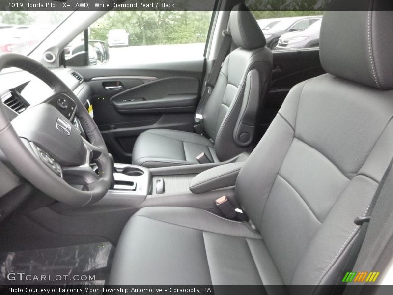 White Diamond Pearl / Black 2019 Honda Pilot EX-L AWD