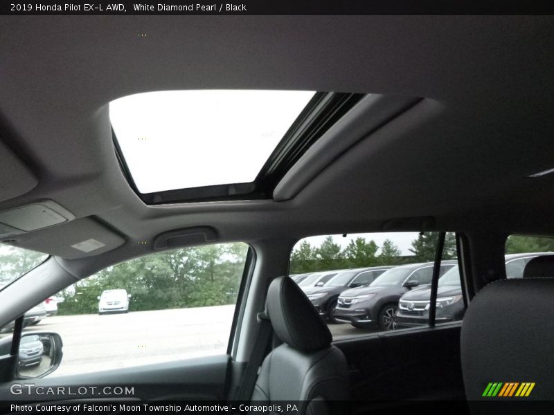 White Diamond Pearl / Black 2019 Honda Pilot EX-L AWD