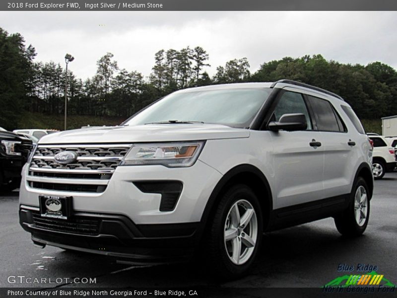 Ingot Silver / Medium Stone 2018 Ford Explorer FWD