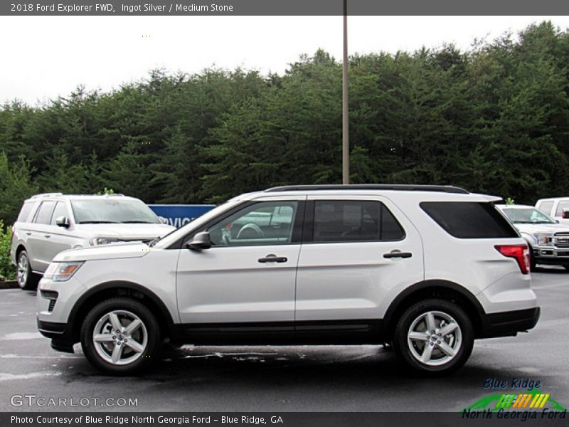 Ingot Silver / Medium Stone 2018 Ford Explorer FWD