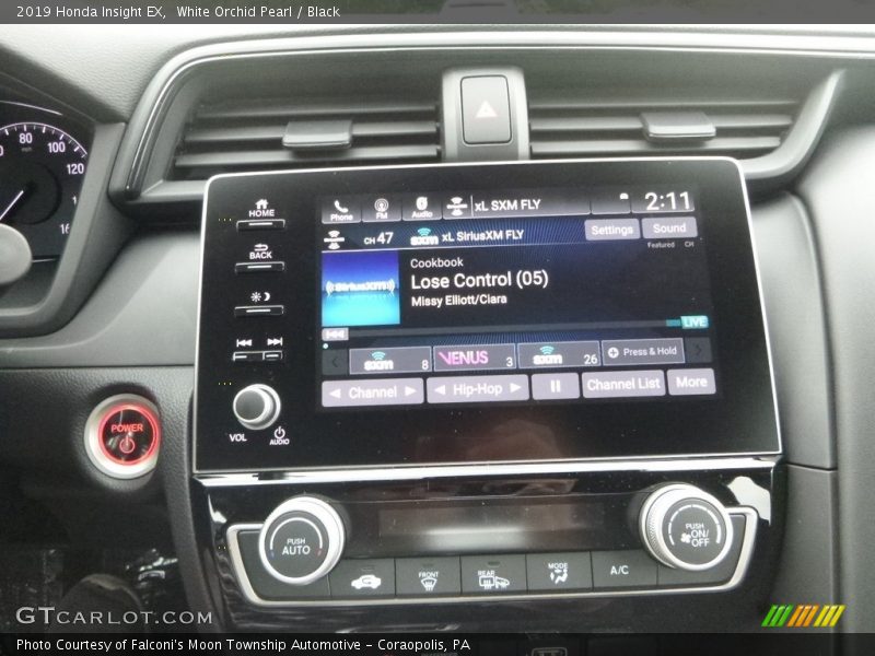 White Orchid Pearl / Black 2019 Honda Insight EX