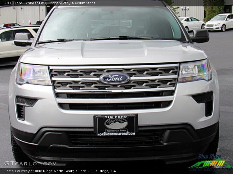Ingot Silver / Medium Stone 2018 Ford Explorer FWD