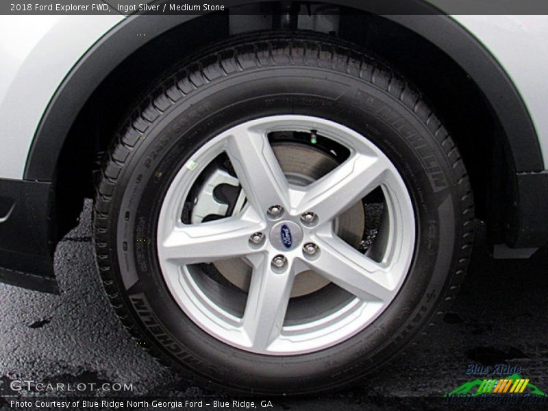 Ingot Silver / Medium Stone 2018 Ford Explorer FWD