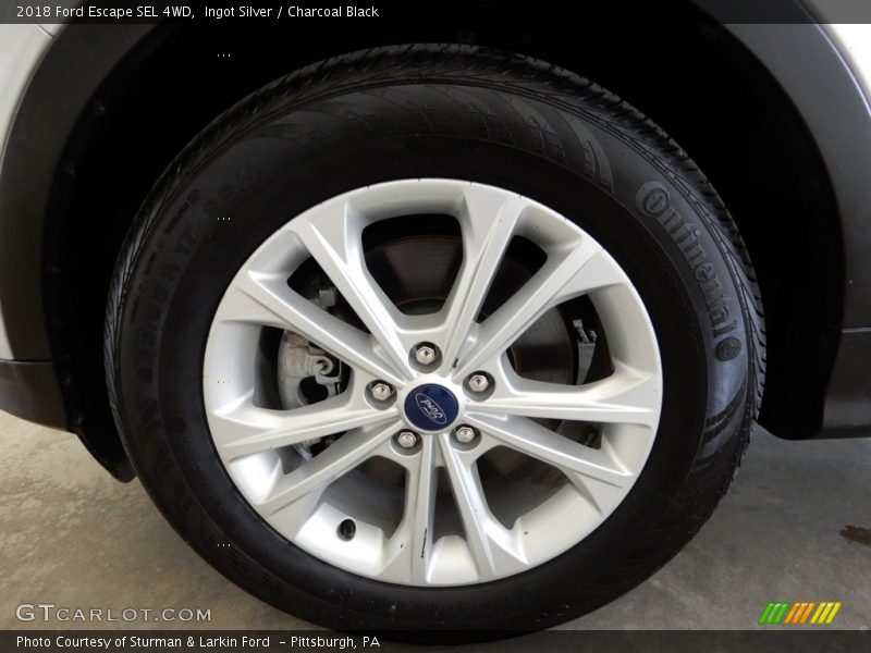Ingot Silver / Charcoal Black 2018 Ford Escape SEL 4WD