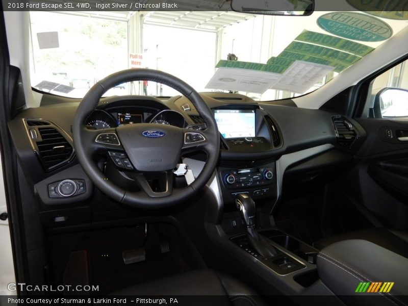 Ingot Silver / Charcoal Black 2018 Ford Escape SEL 4WD