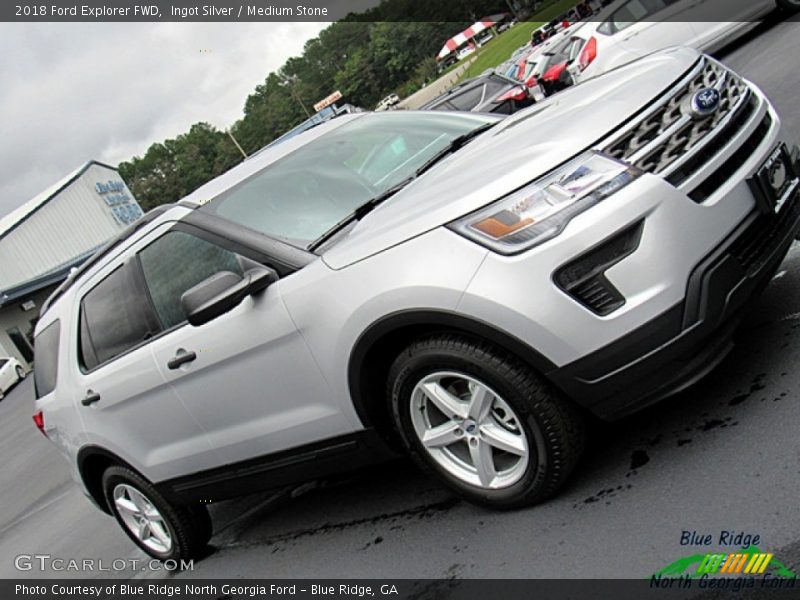 Ingot Silver / Medium Stone 2018 Ford Explorer FWD