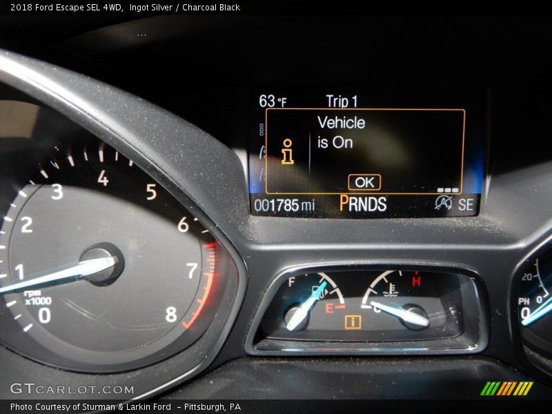 Ingot Silver / Charcoal Black 2018 Ford Escape SEL 4WD