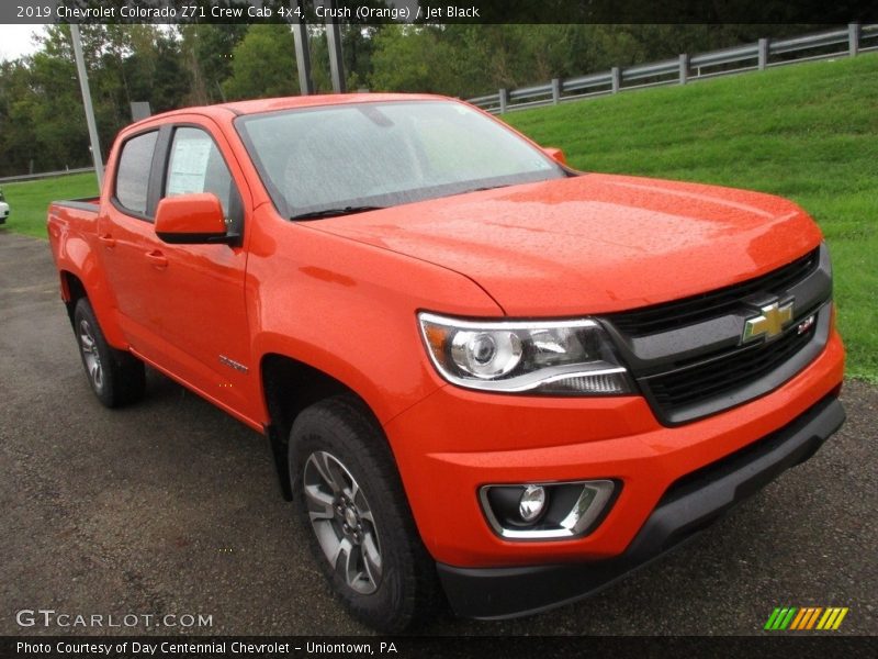 Crush (Orange) / Jet Black 2019 Chevrolet Colorado Z71 Crew Cab 4x4