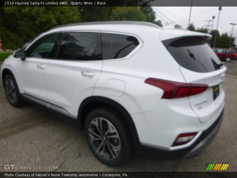 Quartz White / Black 2019 Hyundai Santa Fe Limited AWD
