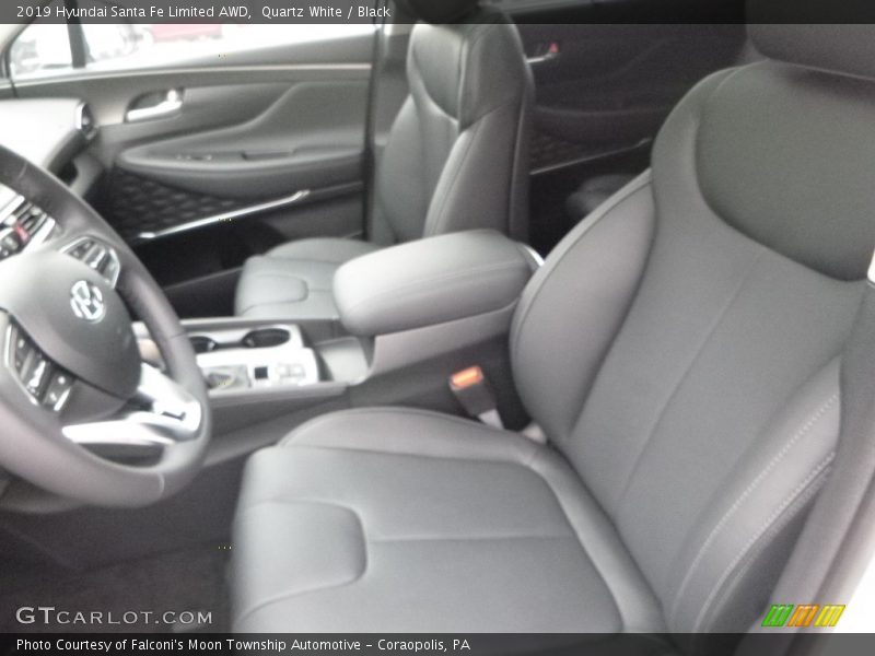 Quartz White / Black 2019 Hyundai Santa Fe Limited AWD