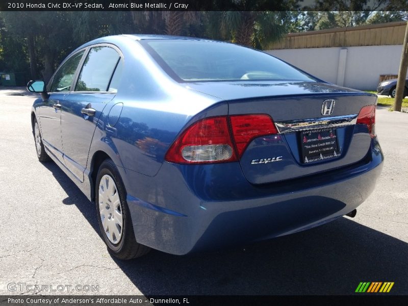 Atomic Blue Metallic / Gray 2010 Honda Civic DX-VP Sedan