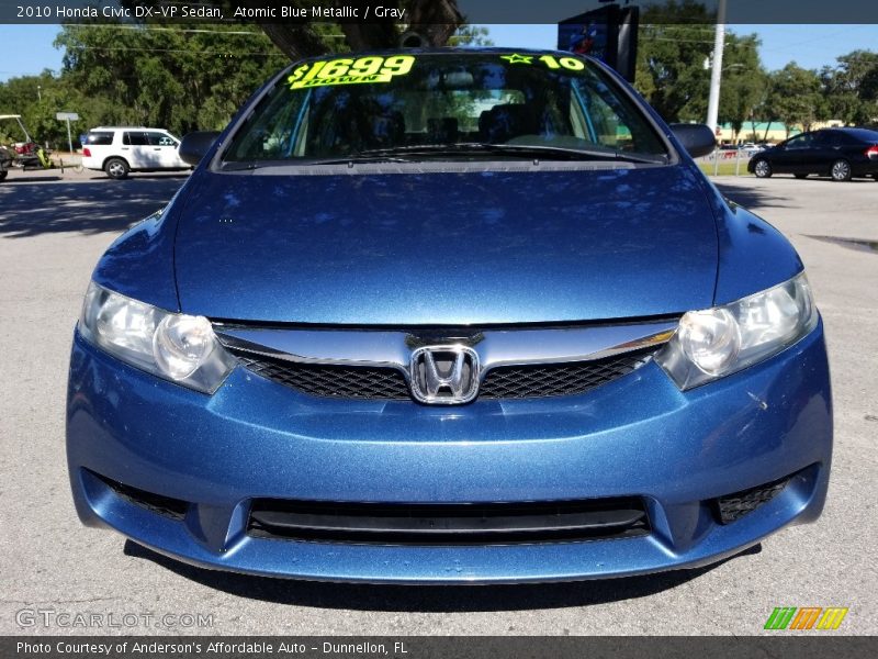 Atomic Blue Metallic / Gray 2010 Honda Civic DX-VP Sedan