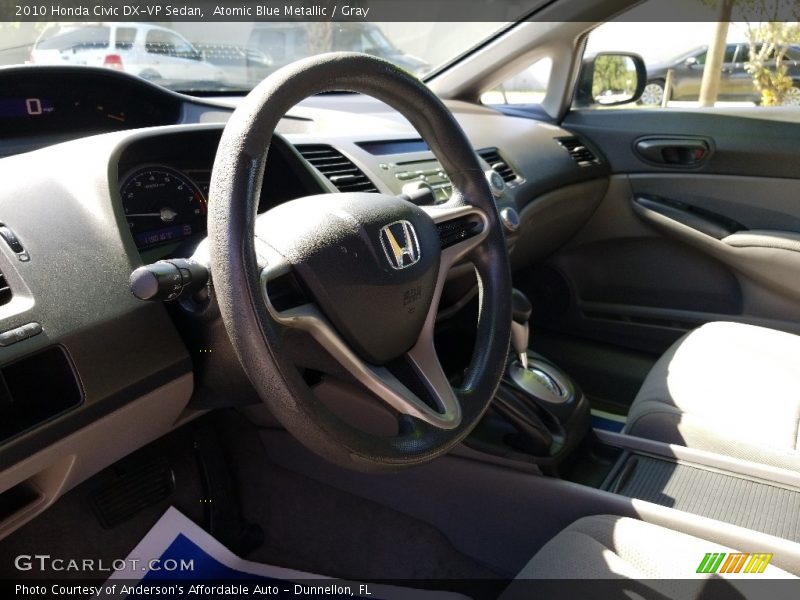 Atomic Blue Metallic / Gray 2010 Honda Civic DX-VP Sedan