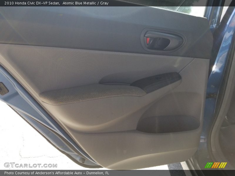 Atomic Blue Metallic / Gray 2010 Honda Civic DX-VP Sedan