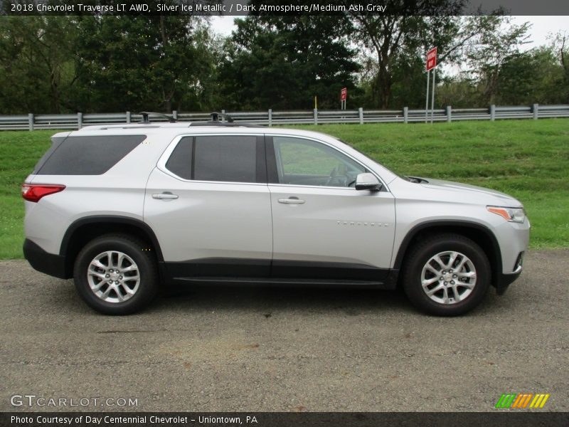 Silver Ice Metallic / Dark Atmosphere/Medium Ash Gray 2018 Chevrolet Traverse LT AWD