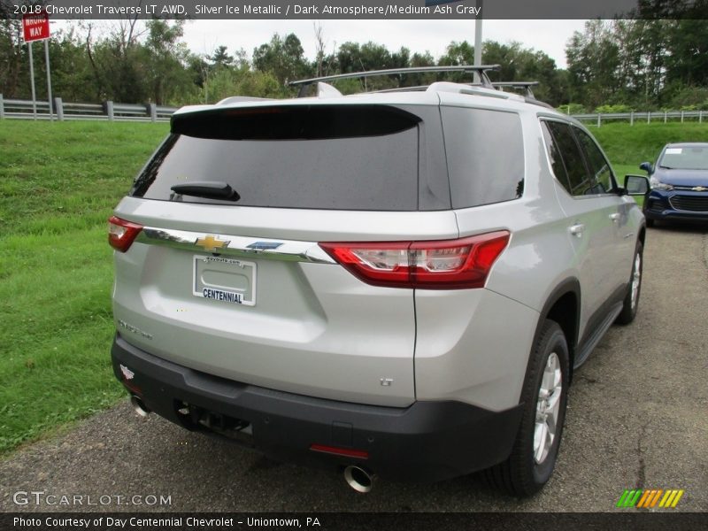 Silver Ice Metallic / Dark Atmosphere/Medium Ash Gray 2018 Chevrolet Traverse LT AWD