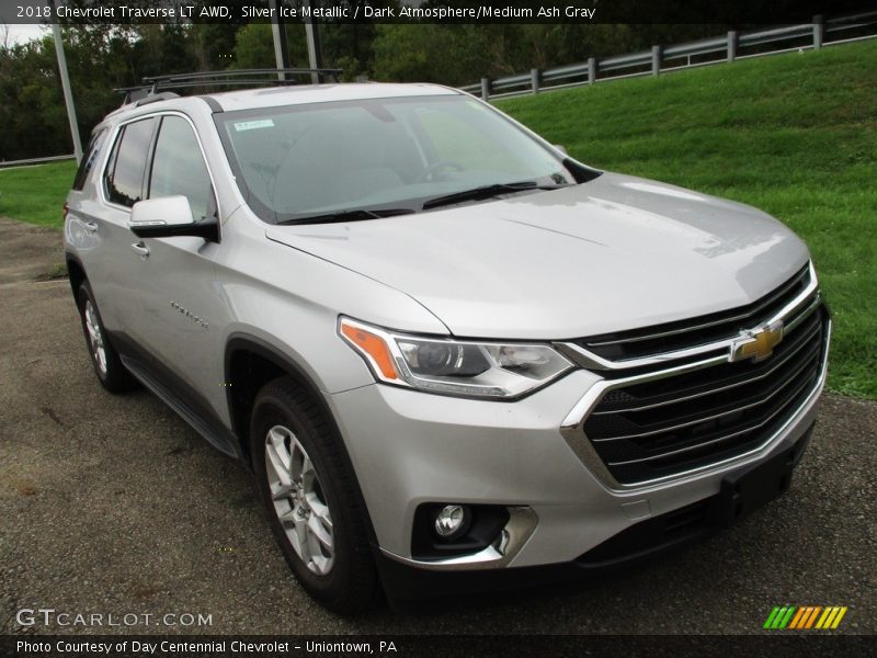 Silver Ice Metallic / Dark Atmosphere/Medium Ash Gray 2018 Chevrolet Traverse LT AWD