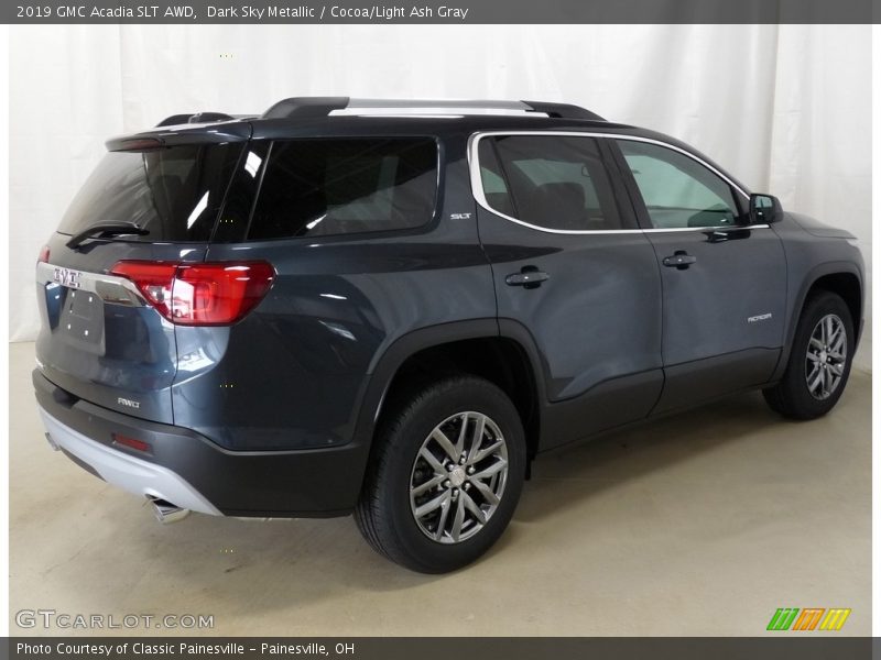 Dark Sky Metallic / Cocoa/Light Ash Gray 2019 GMC Acadia SLT AWD