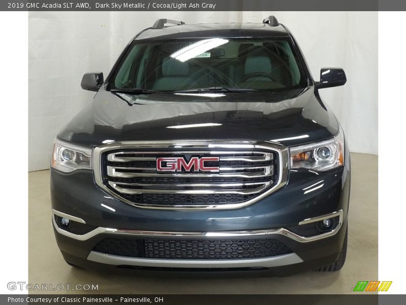 Dark Sky Metallic / Cocoa/Light Ash Gray 2019 GMC Acadia SLT AWD