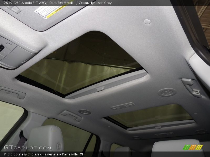 Dark Sky Metallic / Cocoa/Light Ash Gray 2019 GMC Acadia SLT AWD
