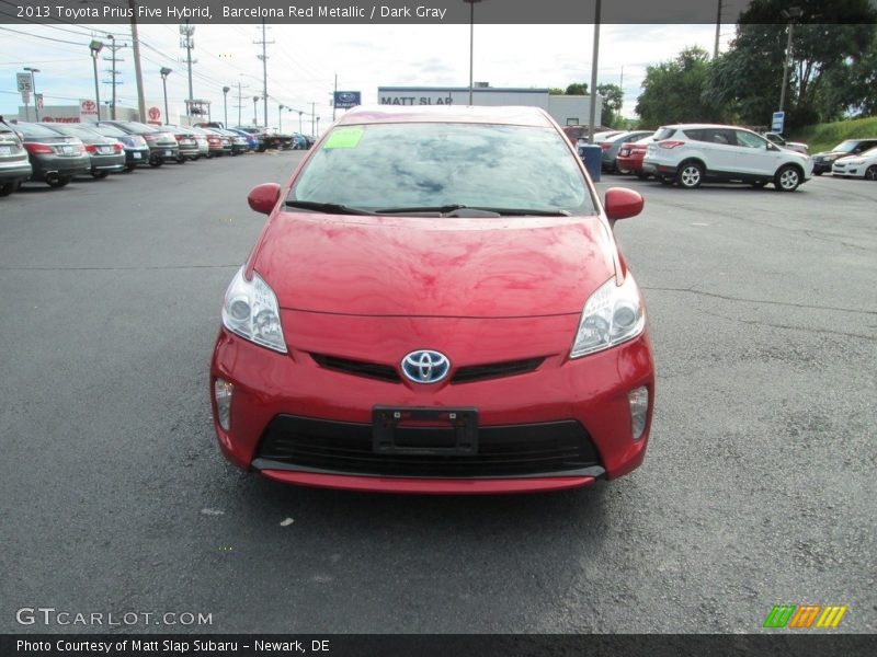 Barcelona Red Metallic / Dark Gray 2013 Toyota Prius Five Hybrid