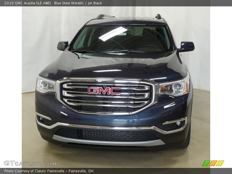 Blue Steel Metallic / Jet Black 2019 GMC Acadia SLE AWD