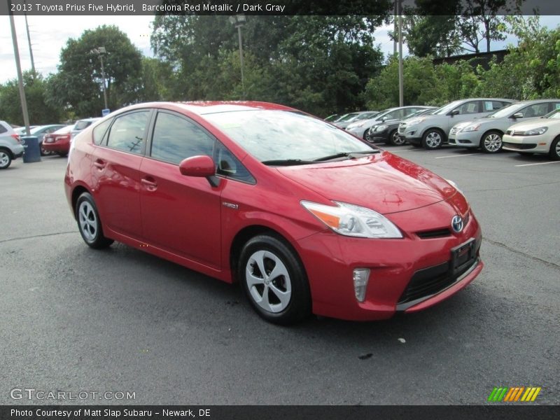 Barcelona Red Metallic / Dark Gray 2013 Toyota Prius Five Hybrid