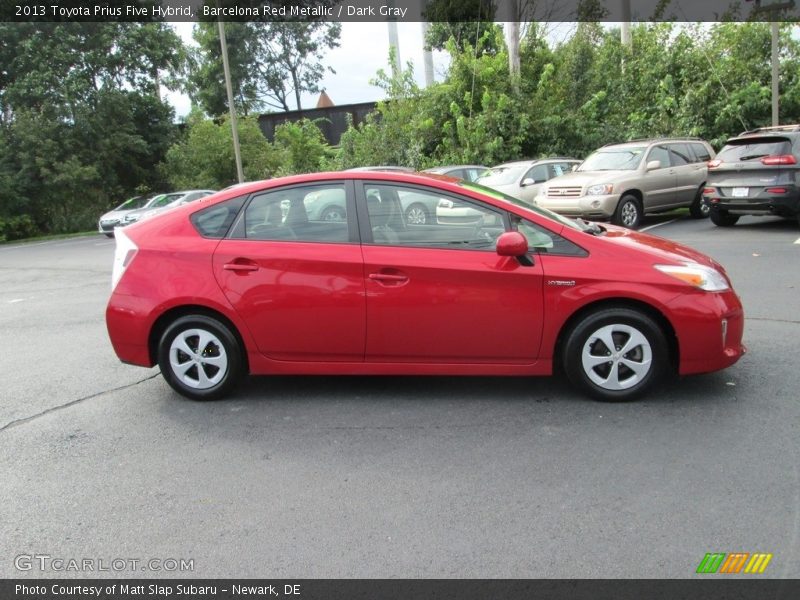 Barcelona Red Metallic / Dark Gray 2013 Toyota Prius Five Hybrid