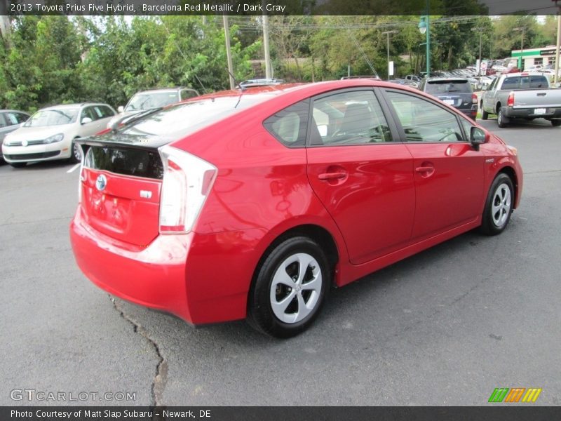 Barcelona Red Metallic / Dark Gray 2013 Toyota Prius Five Hybrid