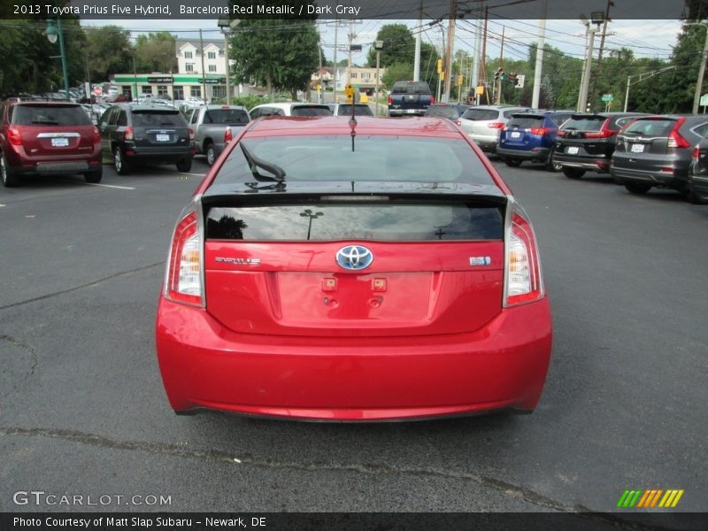 Barcelona Red Metallic / Dark Gray 2013 Toyota Prius Five Hybrid