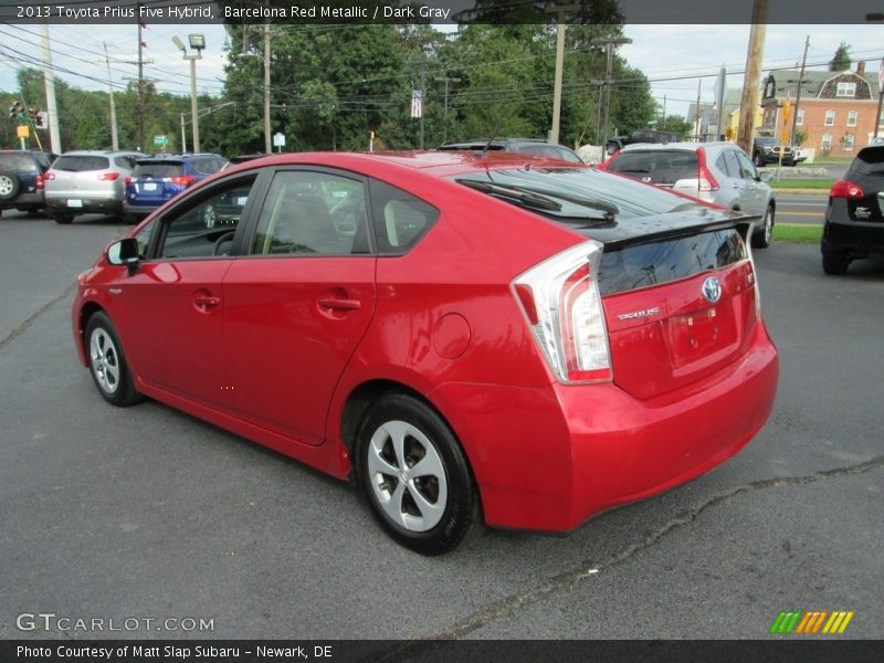 Barcelona Red Metallic / Dark Gray 2013 Toyota Prius Five Hybrid