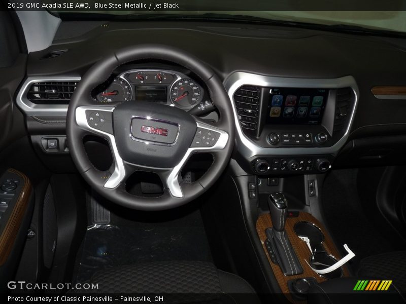 Blue Steel Metallic / Jet Black 2019 GMC Acadia SLE AWD
