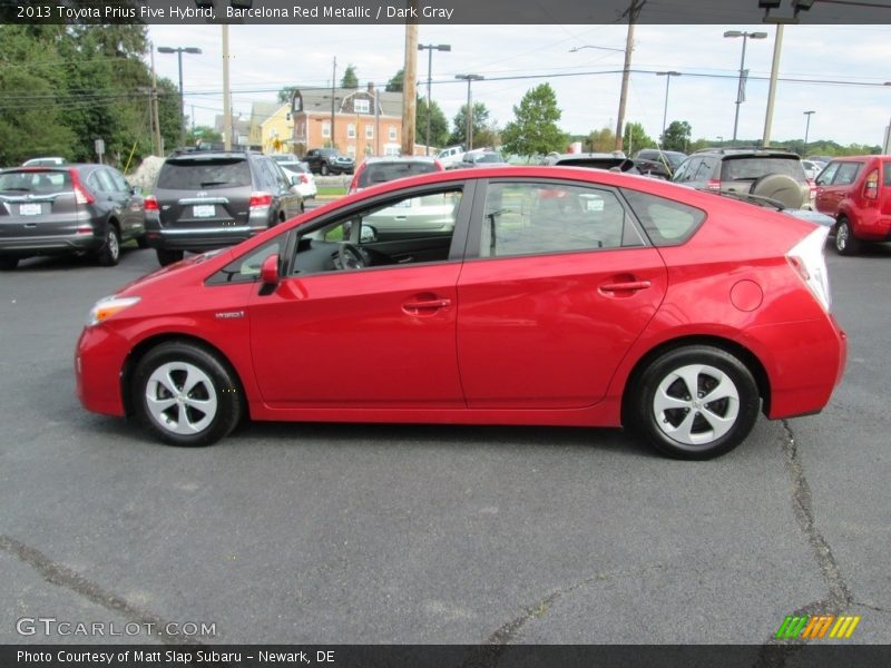 Barcelona Red Metallic / Dark Gray 2013 Toyota Prius Five Hybrid