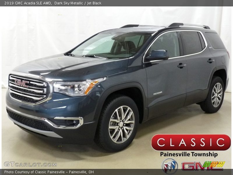 Dark Sky Metallic / Jet Black 2019 GMC Acadia SLE AWD
